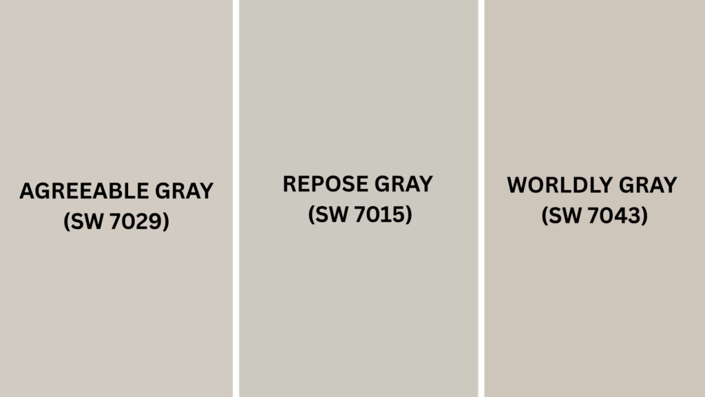 Sherwin-Williams Greige Paint Colors