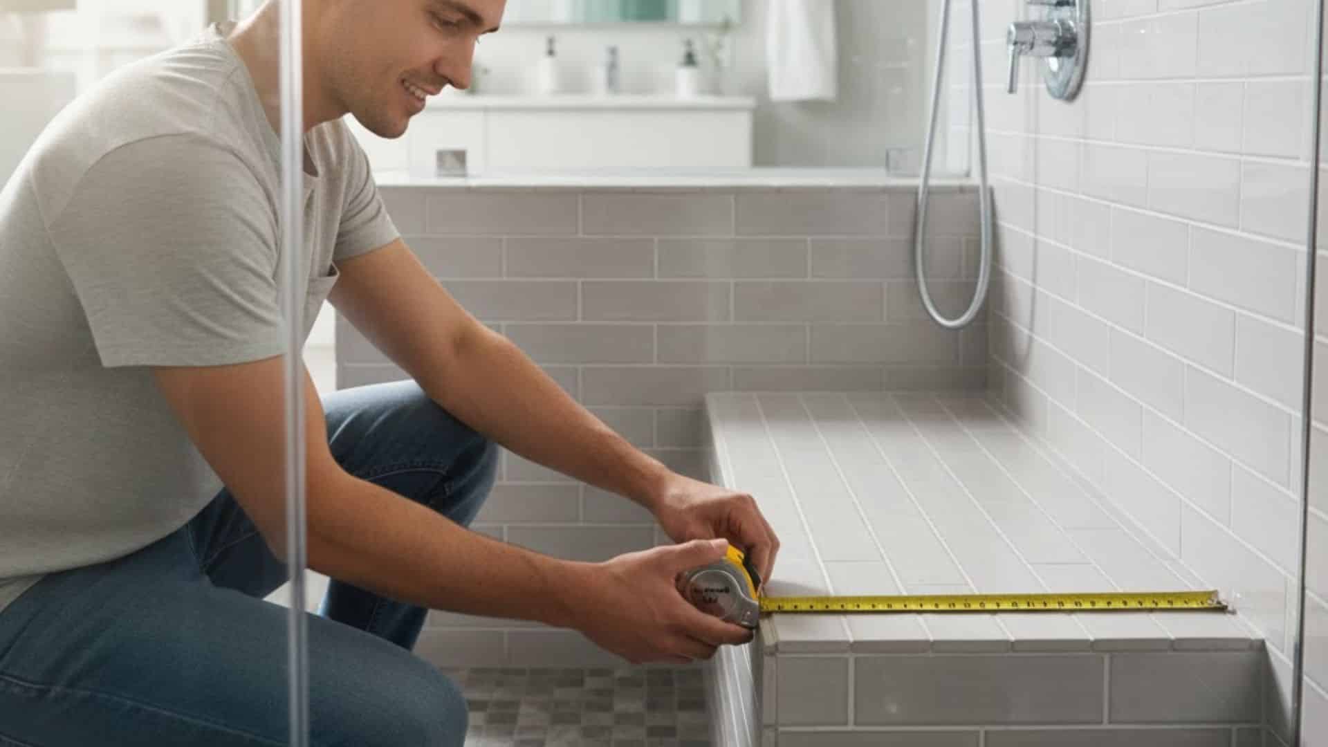 shower bench dimensions