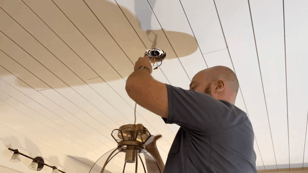 Finish Holes, Touch Up, and Rehang Lights