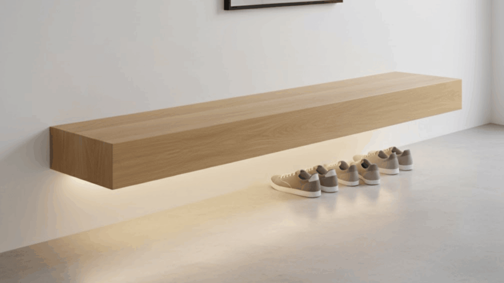 floating wall mounted bench