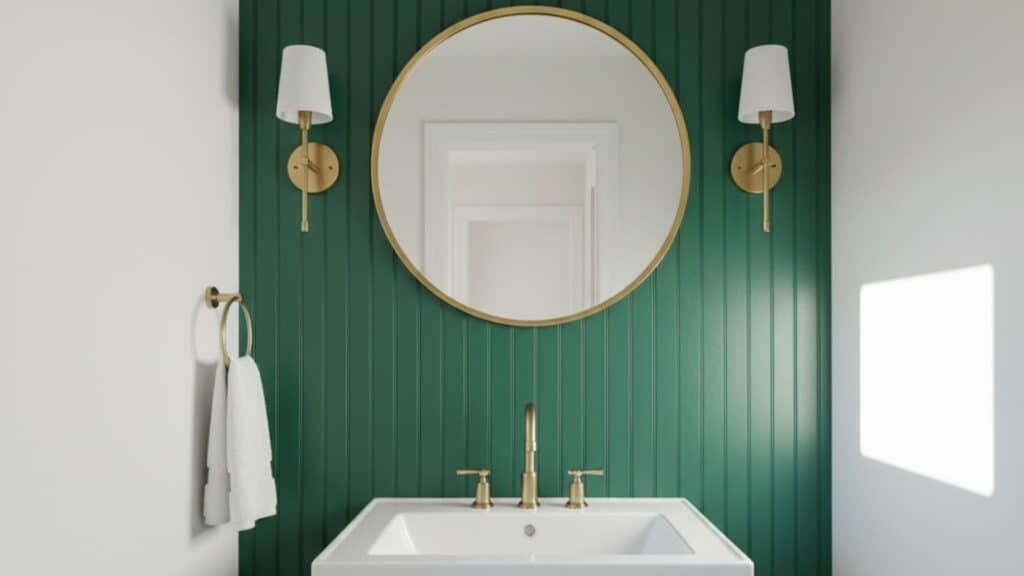 beadboard accent wall