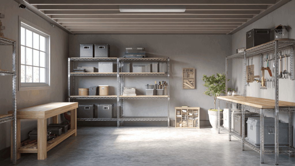 light gray paint color on garage walls