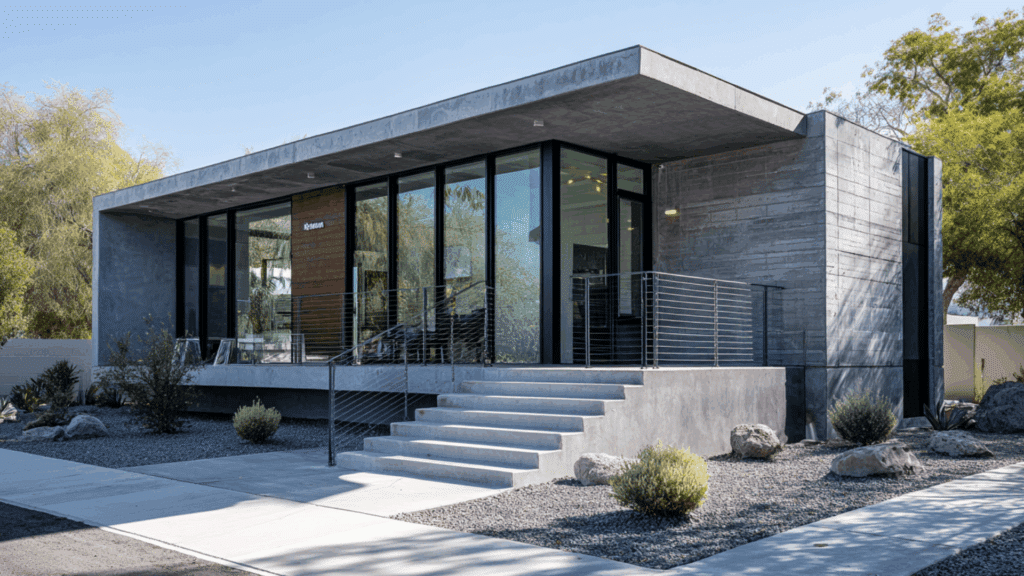 modern smooth finish porch