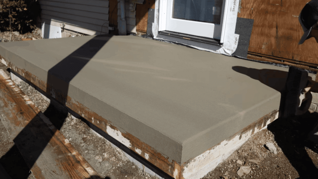 step five strip face forms gently And let it cure