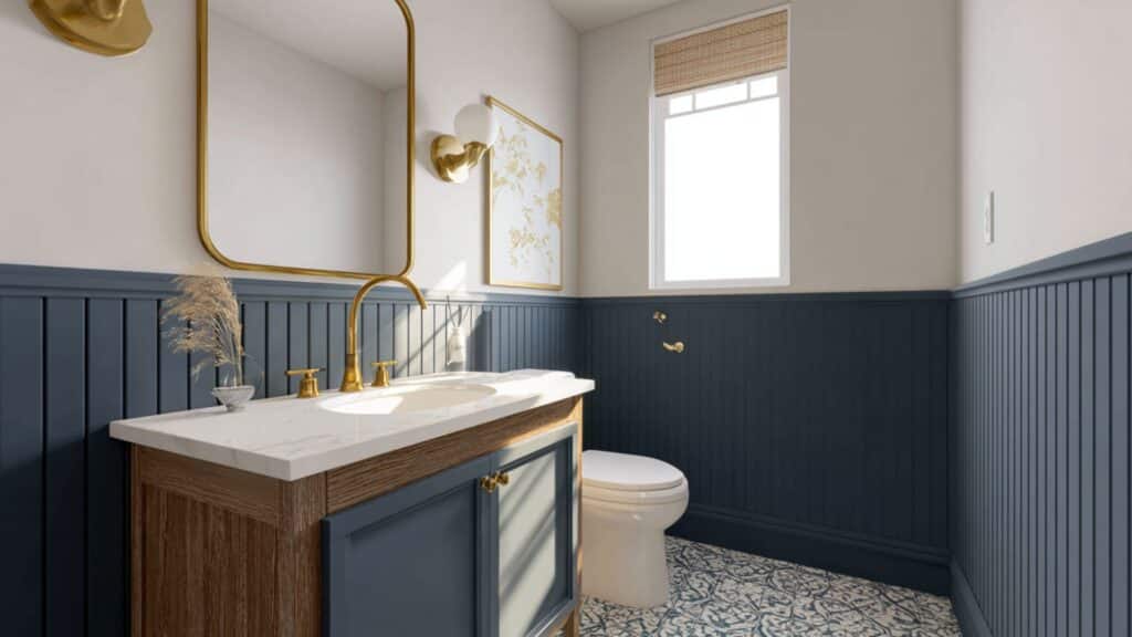 two tone beadboard walls