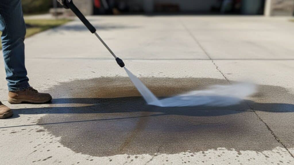 pressure washing for oil stain